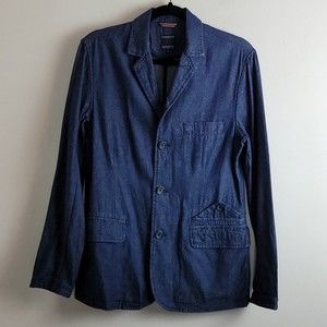 Goodale chambray blazer Sz S Cotton Blue Mens